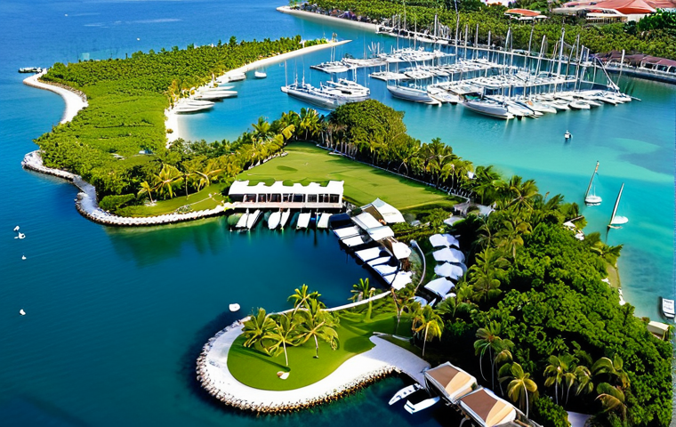 바레인의 마리나 - Amwaj Marina at Sunset**

"A picturesque view of Amwaj Marina at sunset, showing yachts docked in th...