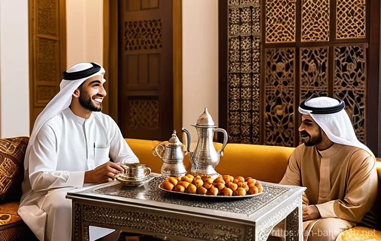 바레인의 아랍어 학습 센터 - **Prompt:** "A dynamic image representing Bahrain's blend of tradition and modernity. On one side of...